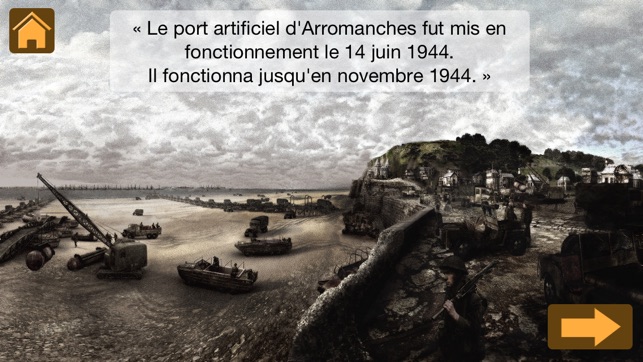 *Arromanches 1944*, studio 44 screens, 2013.